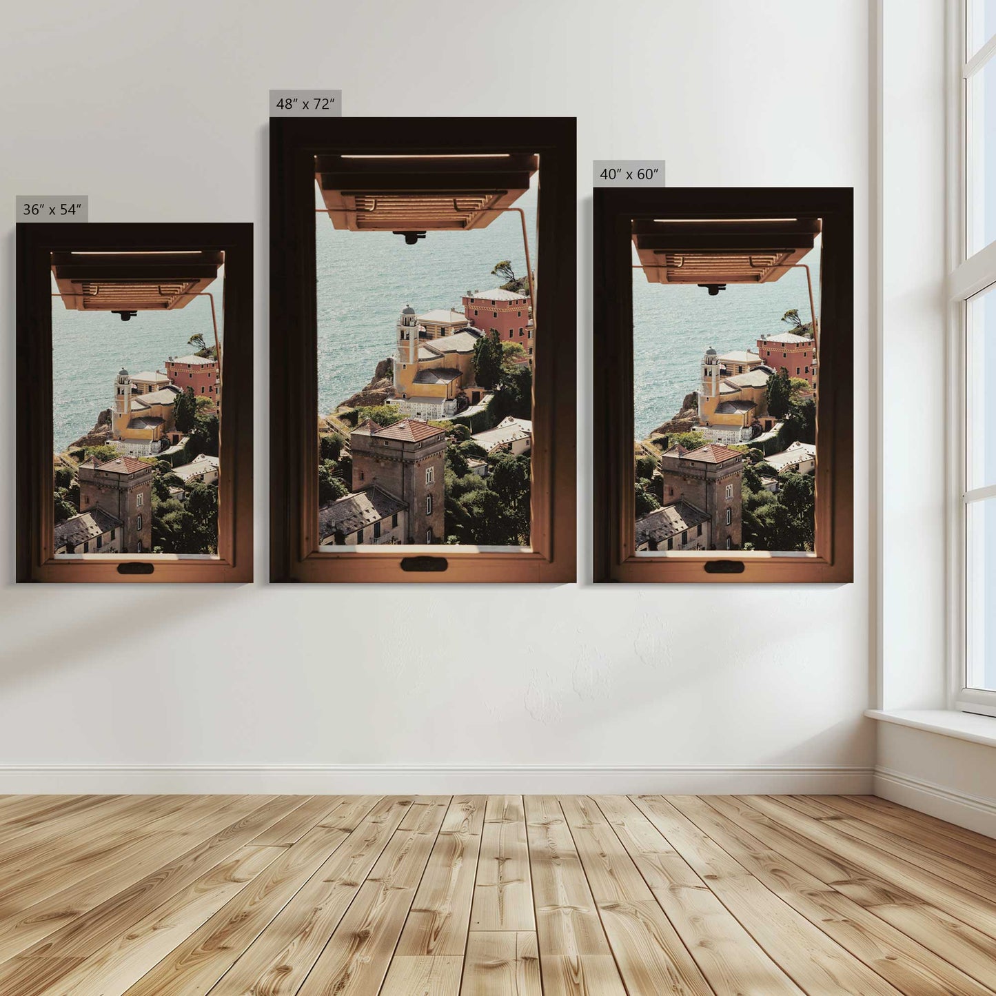 [Color:Stretched Canvas], Image showing the size comparisons