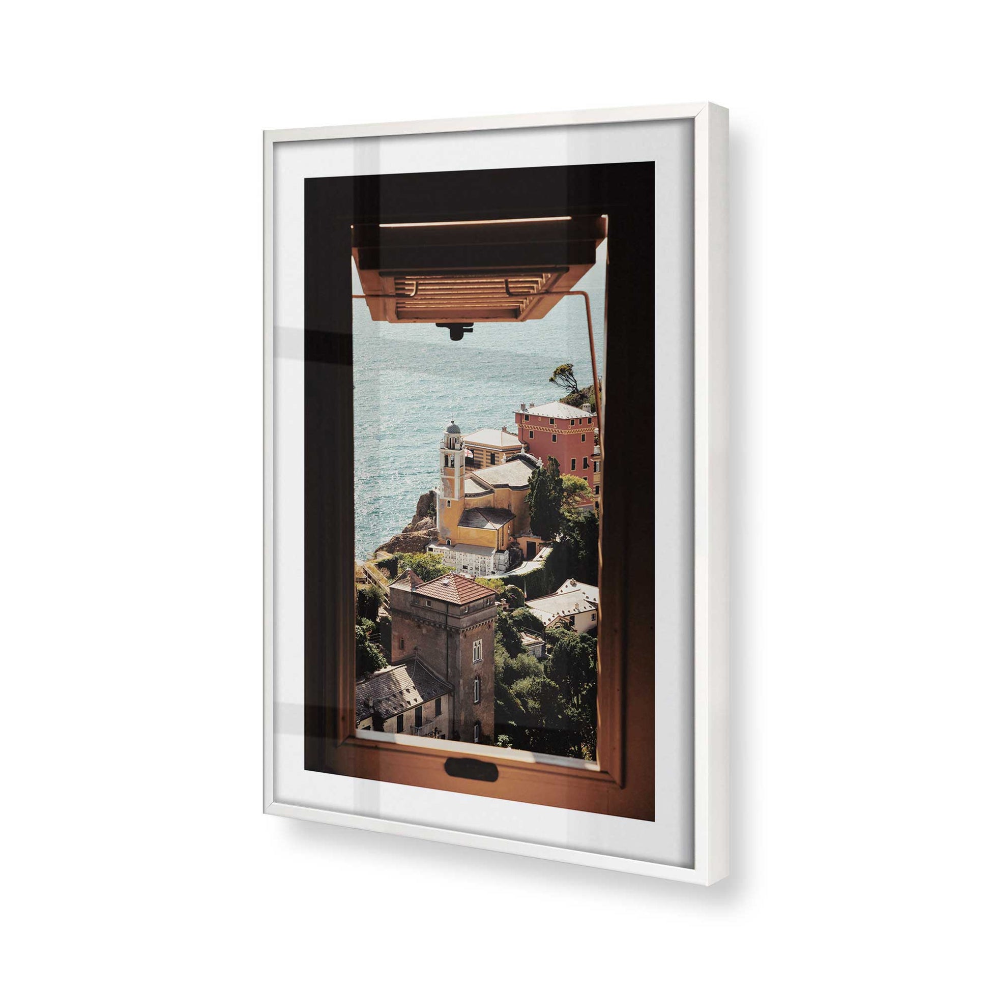 [Color:Opaque White] Picture of art in a Opaque White frame of the corner