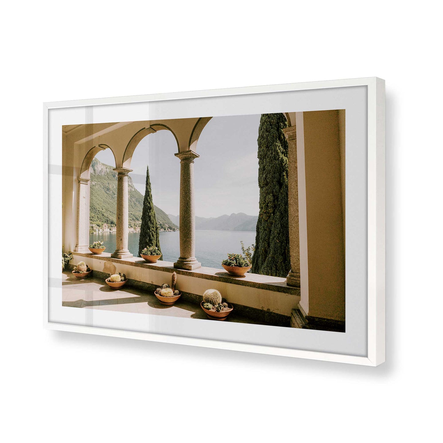 [Color:Opaque White] Picture of art in a Opaque White frame of the corner