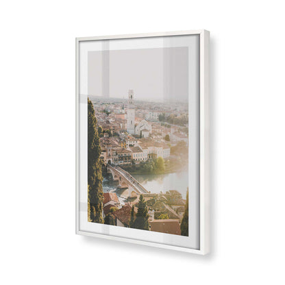 [Color:Opaque White] Picture of art in a Opaque White frame of the corner