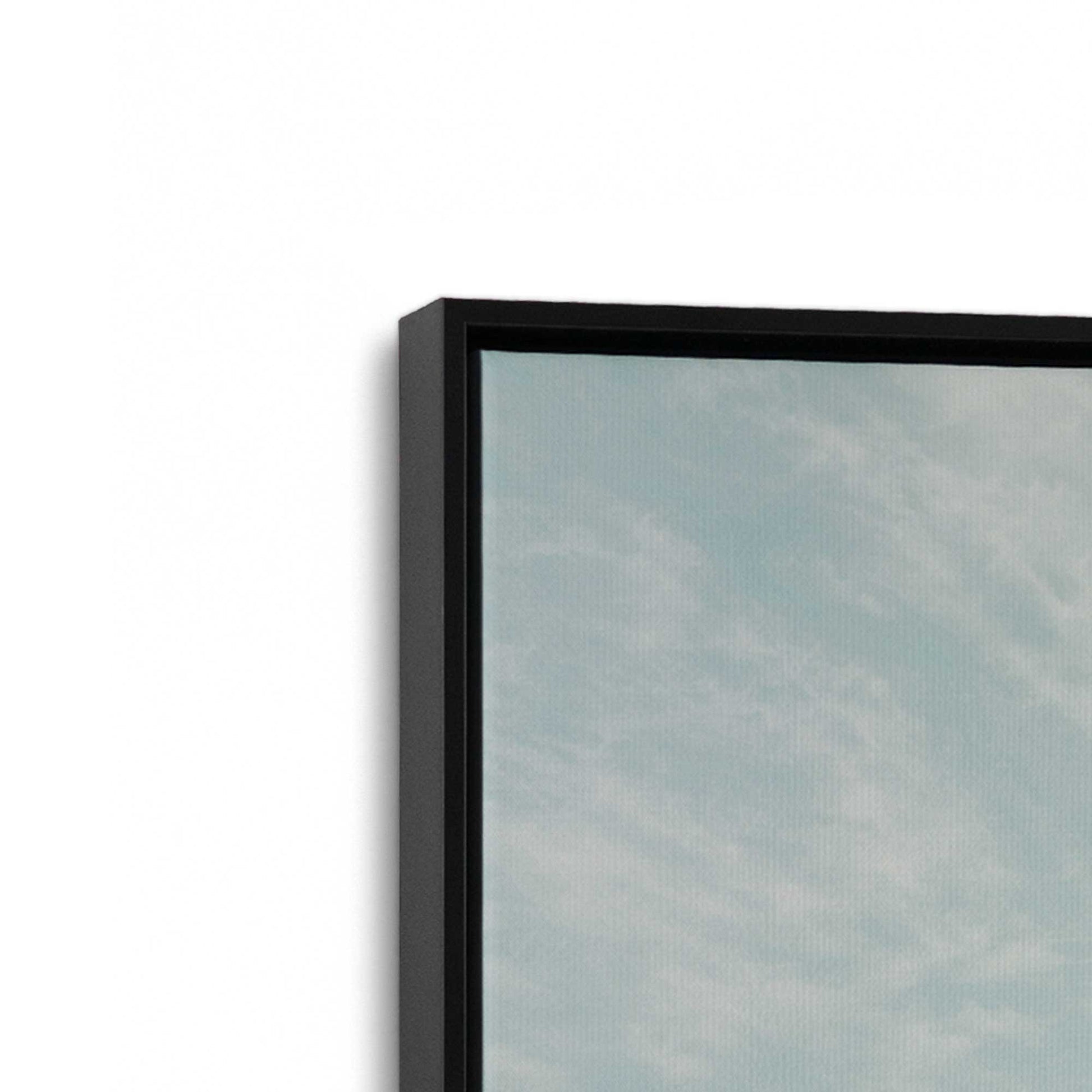 [Color:Satin Black] Picture of art in a Satin Black frame at an angle