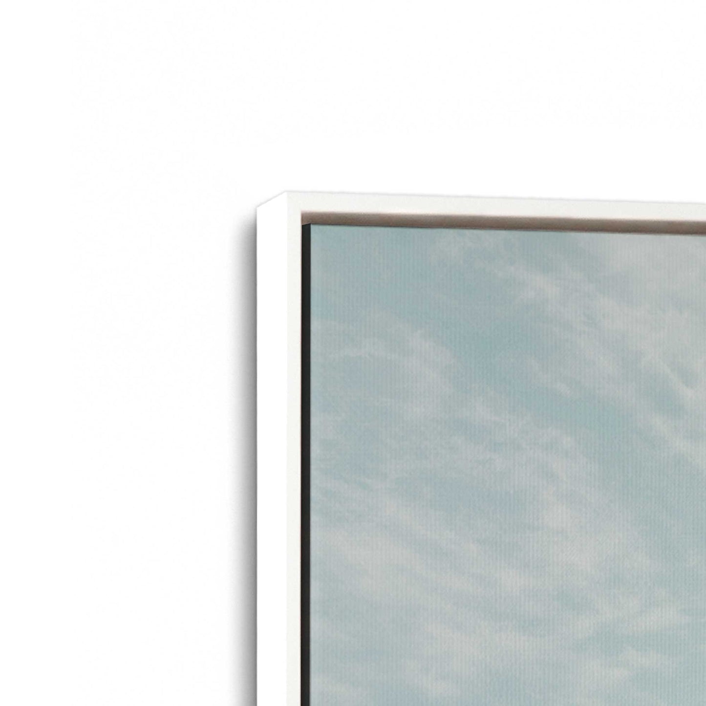 [Color:Opaque White] Picture of art in a White frame at an angle