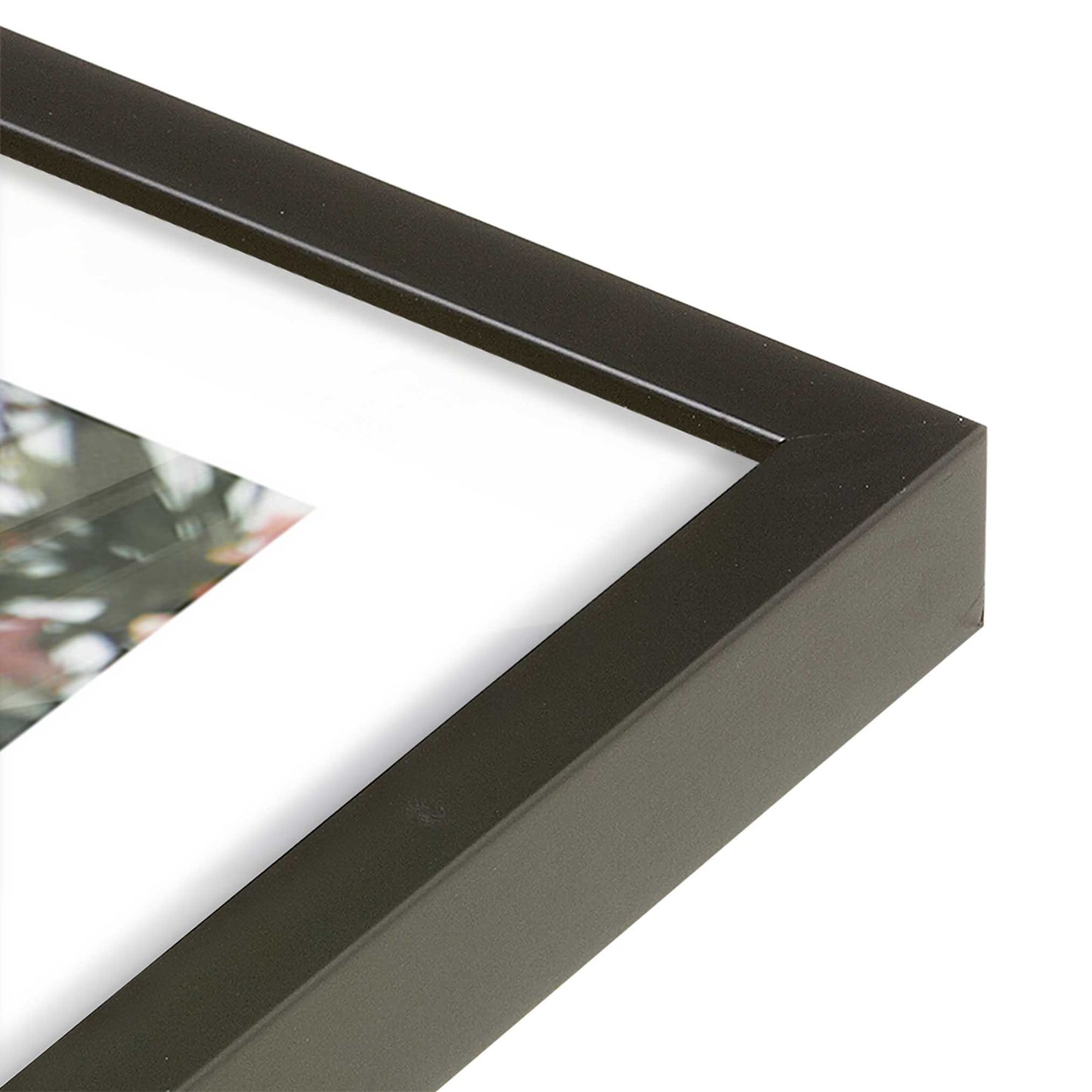 [Color:Satin Black] Picture of art in a Satin Black frame at an angle