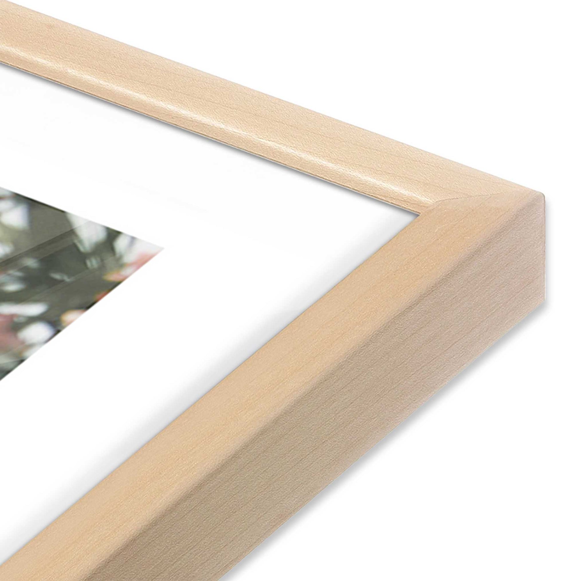 [Color:Raw Maple] Picture of art in a Raw Maple frame at an angle