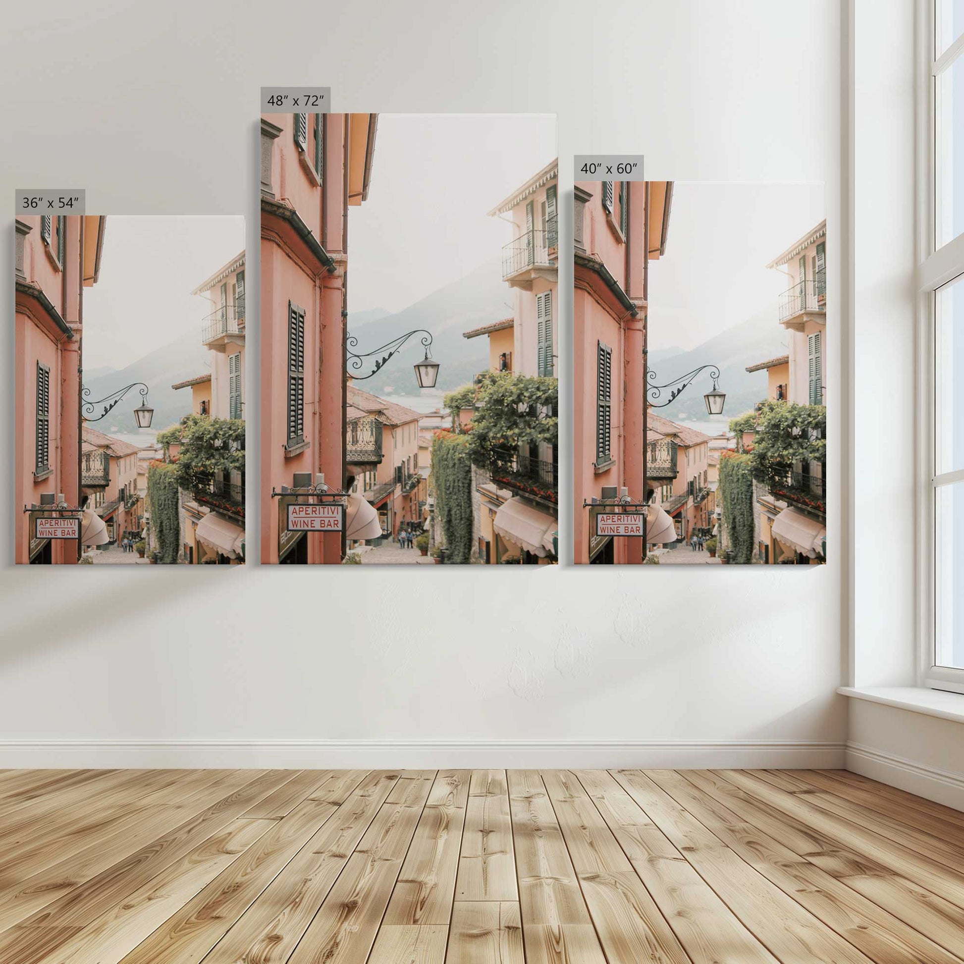 [Color:Stretched Canvas], Image showing the size comparisons