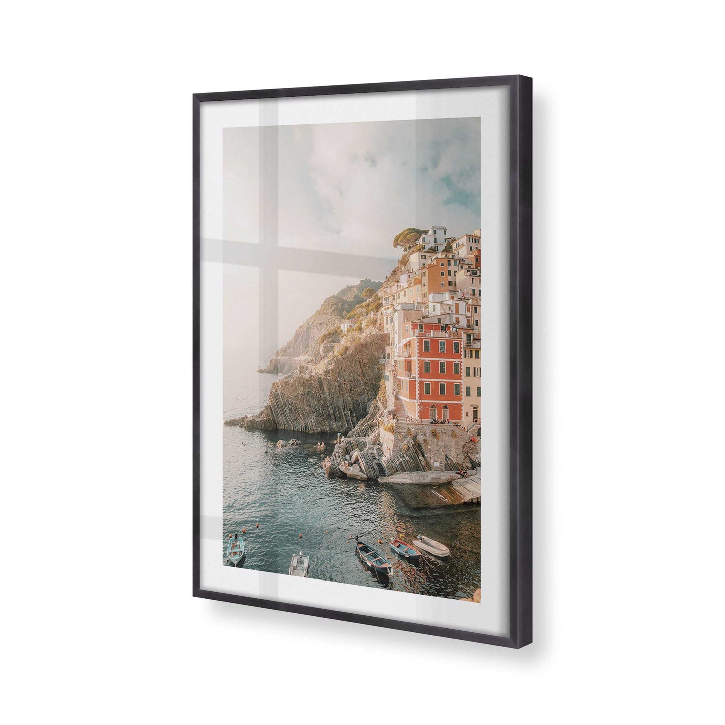 [Color:Weathered Zinc] Picture of art in a Weathered Zinc frame of the corner