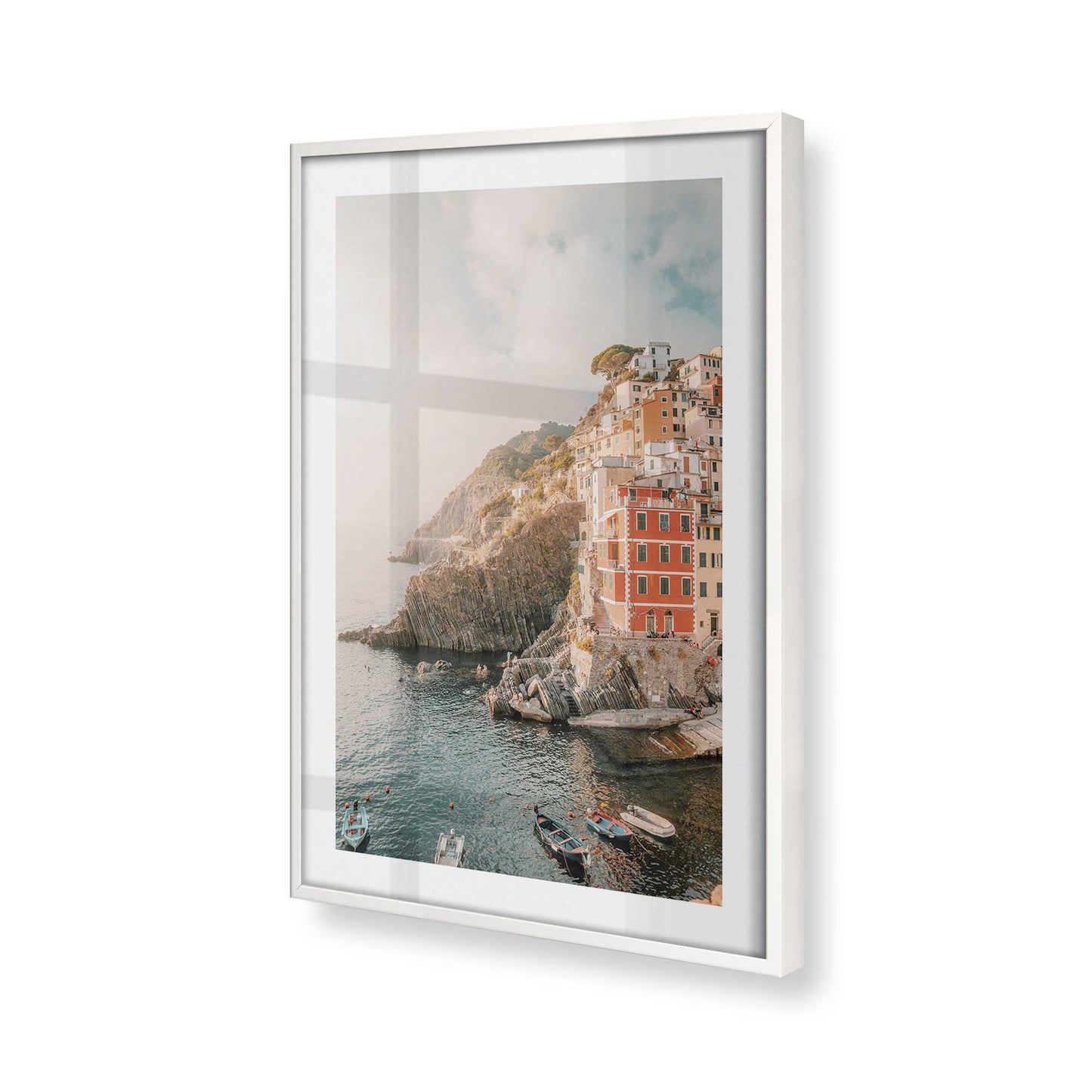 [Color:Opaque White] Picture of art in a Opaque White frame of the corner