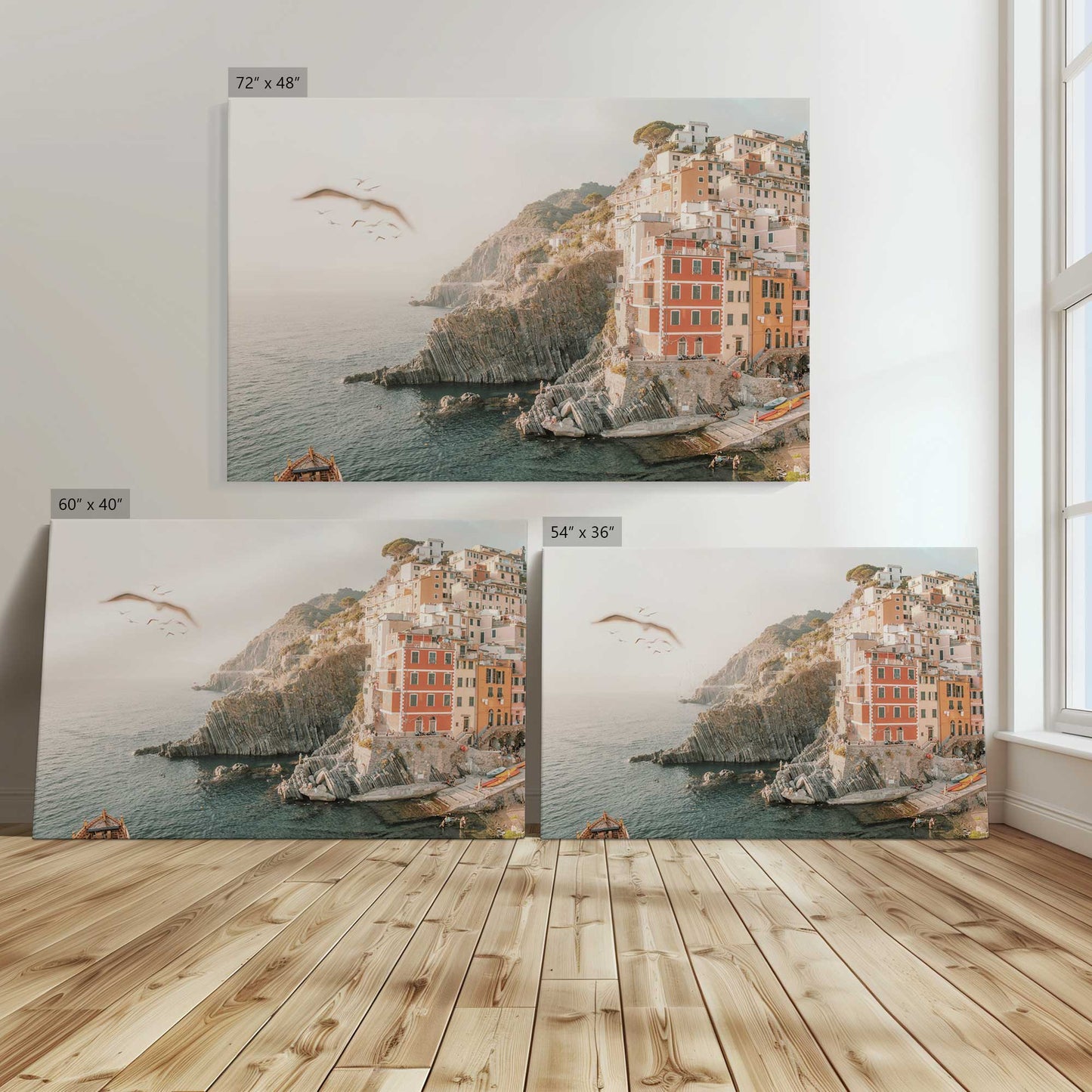 [Color:Stretched Canvas], Image showing the size comparisons