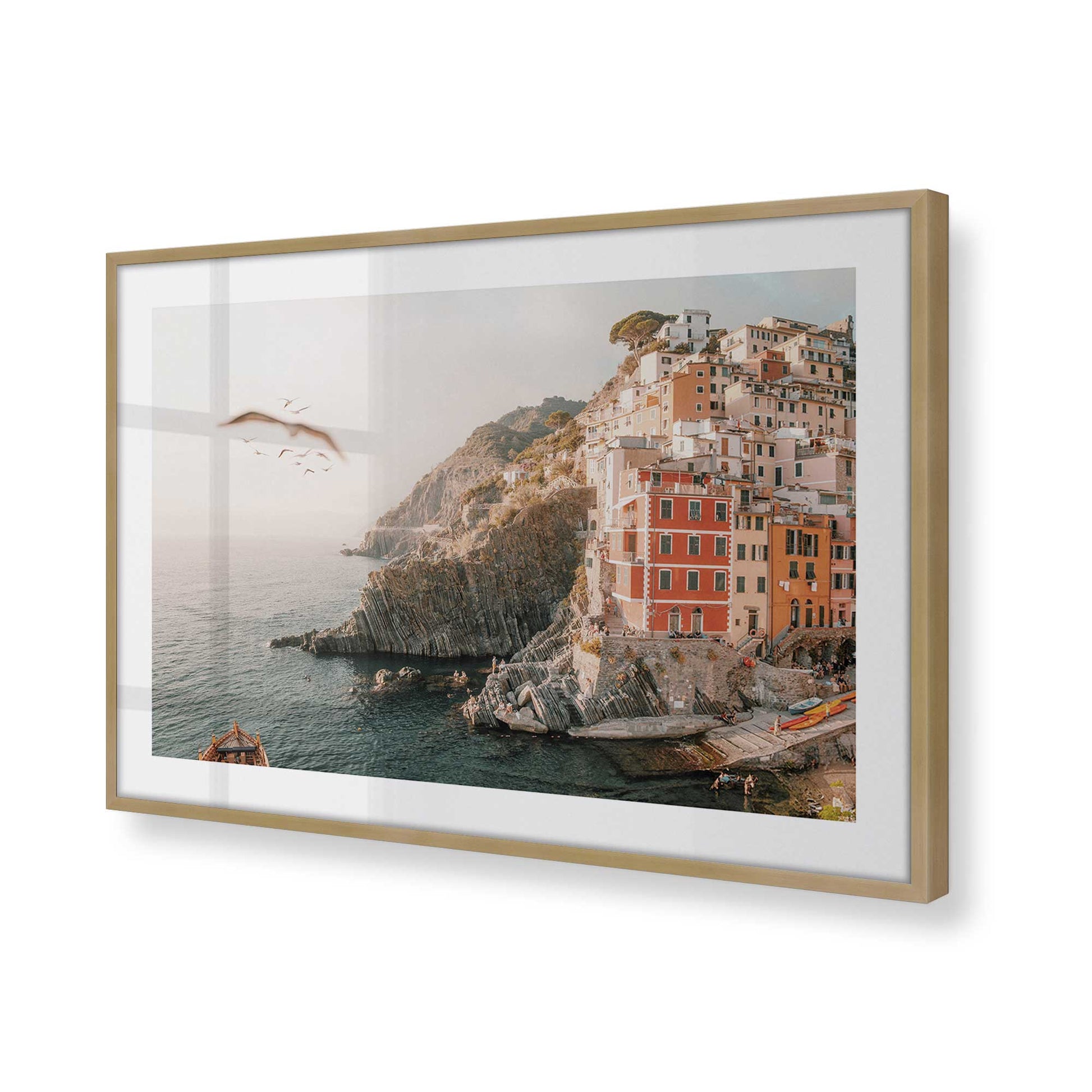 [Color:Brushed Gold] Picture of art in a Brushed Gold frame of the corner