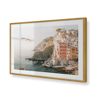 [Color:Polished Gold] Picture of art in a Polished Gold frame of the corner