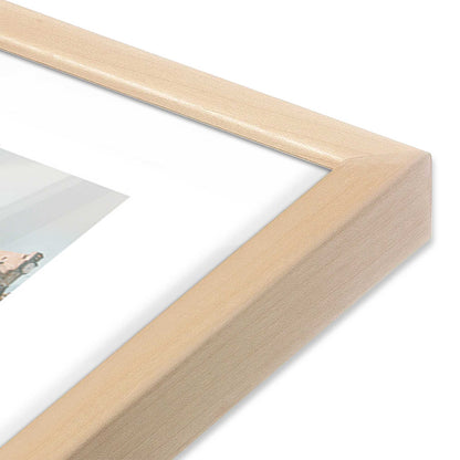 [Color:Raw Maple] Picture of art in a Raw Maple frame at an angle