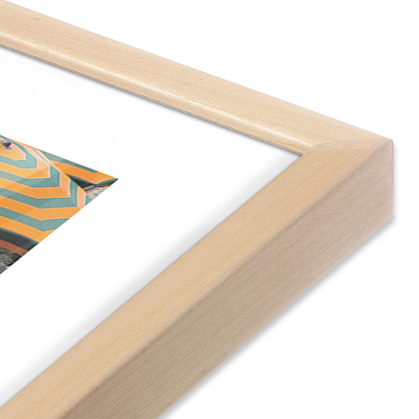 [Color:Raw Maple] Picture of art in a Raw Maple frame at an angle