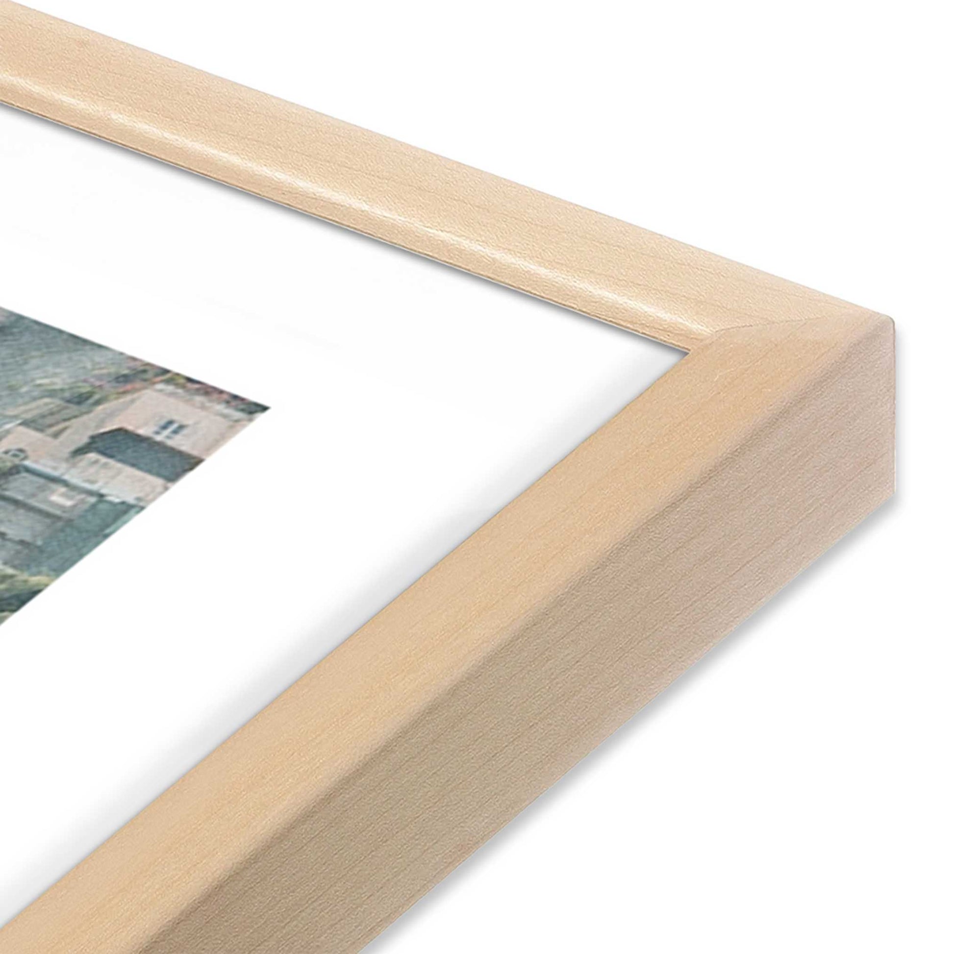 [Color:Raw Maple] Picture of art in a Raw Maple frame at an angle