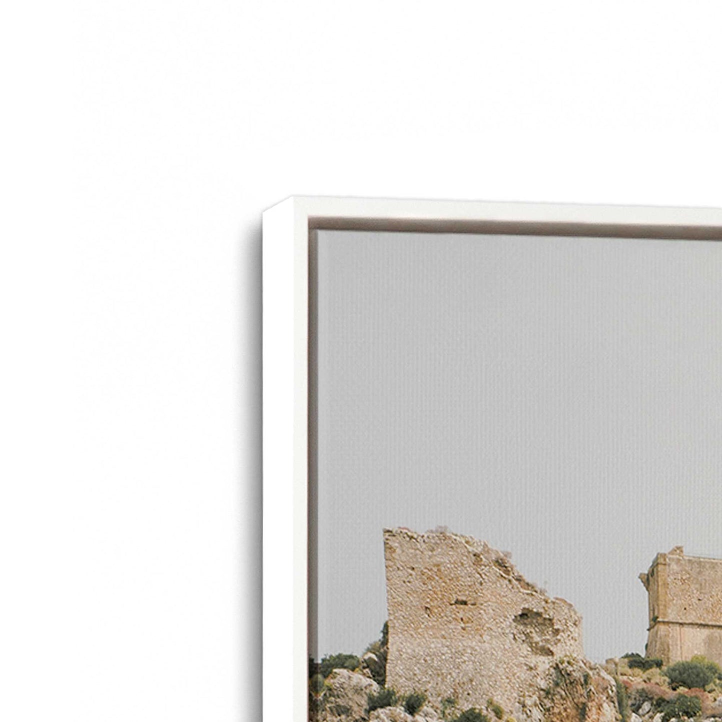 [Color:Opaque White] Picture of art in a White frame at an angle