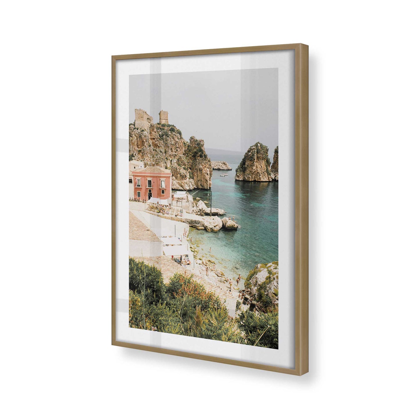 [Color:Brushed Gold] Picture of art in a Brushed Gold frame of the corner