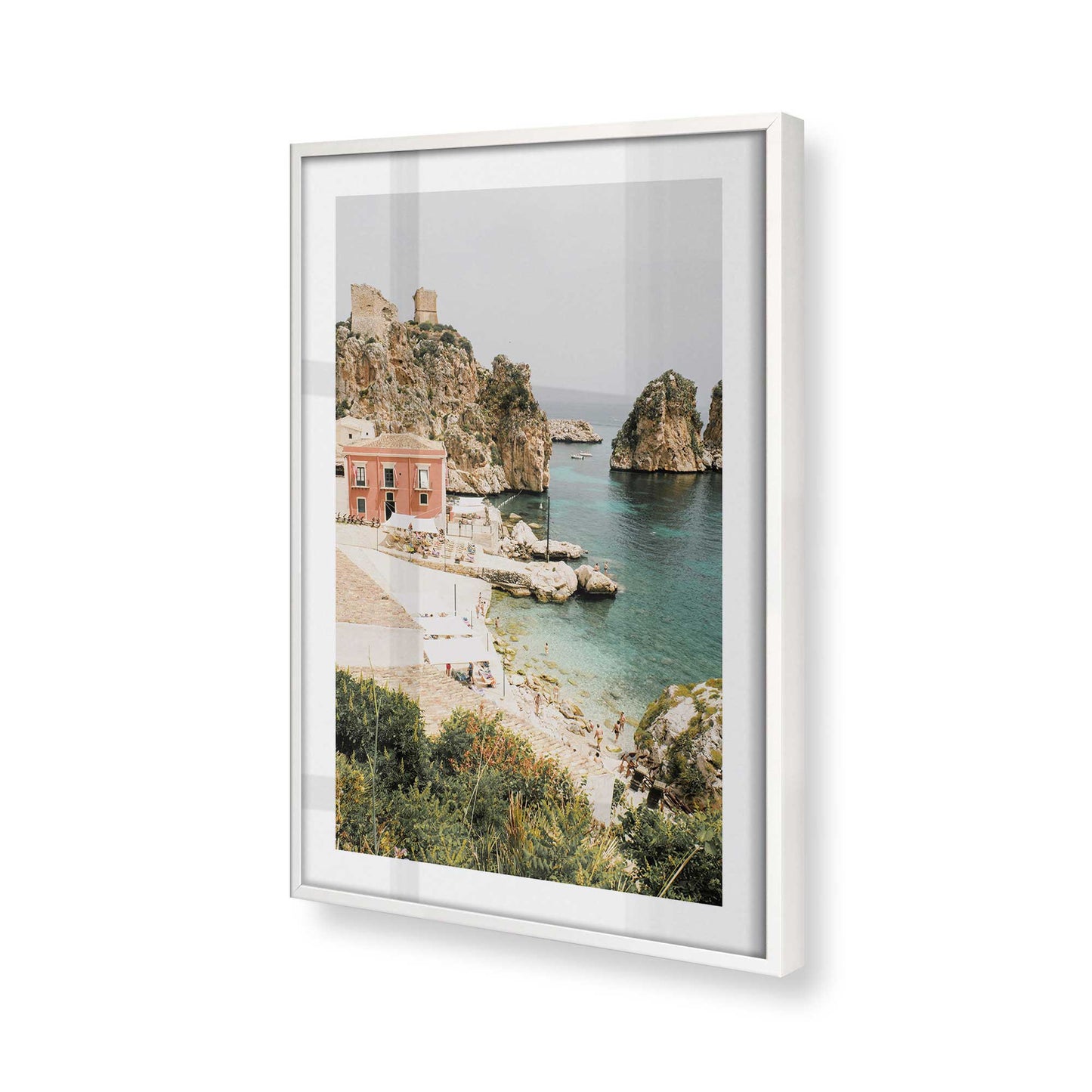 [Color:Opaque White] Picture of art in a Opaque White frame of the corner