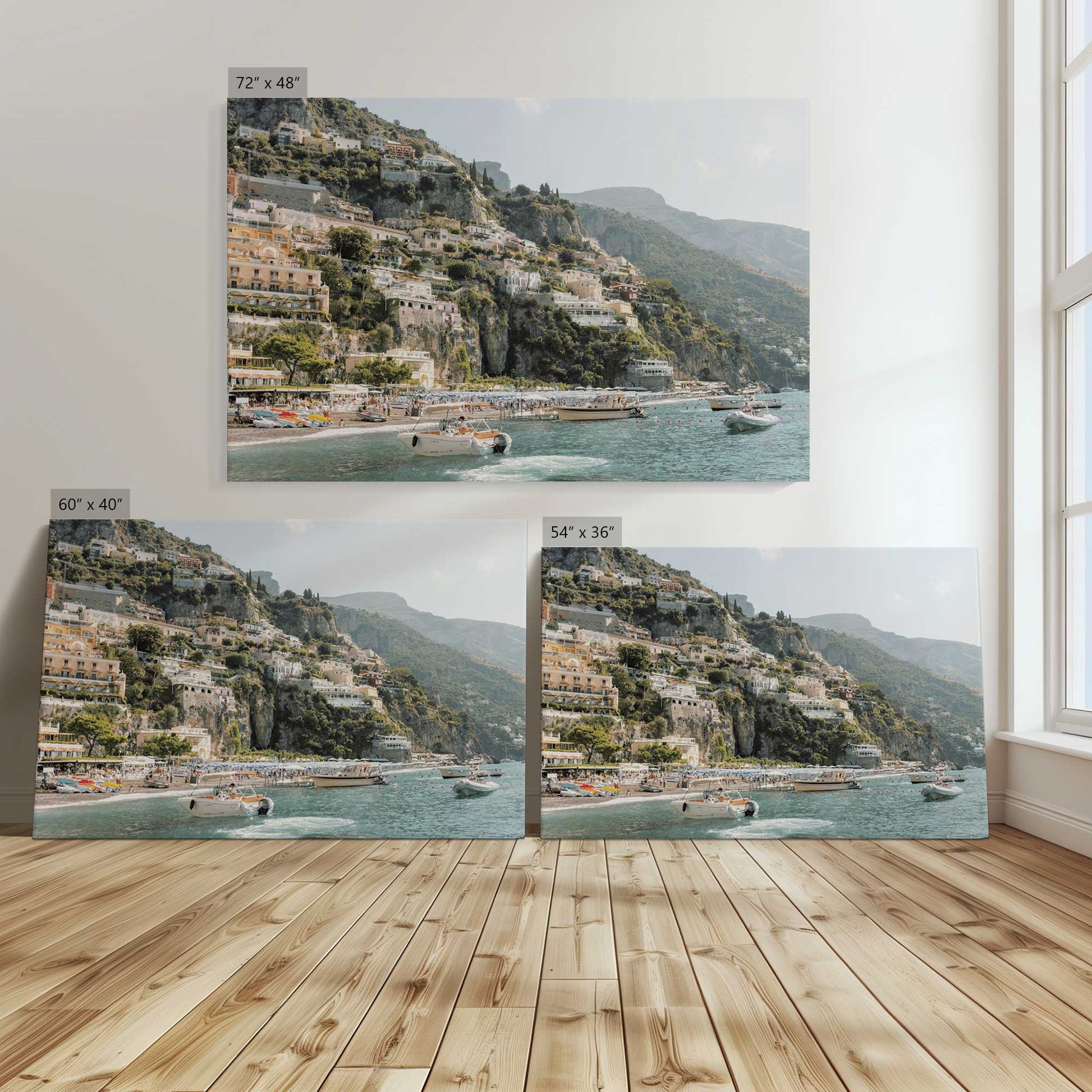 [Color:Stretched Canvas], Image showing the size comparisons
