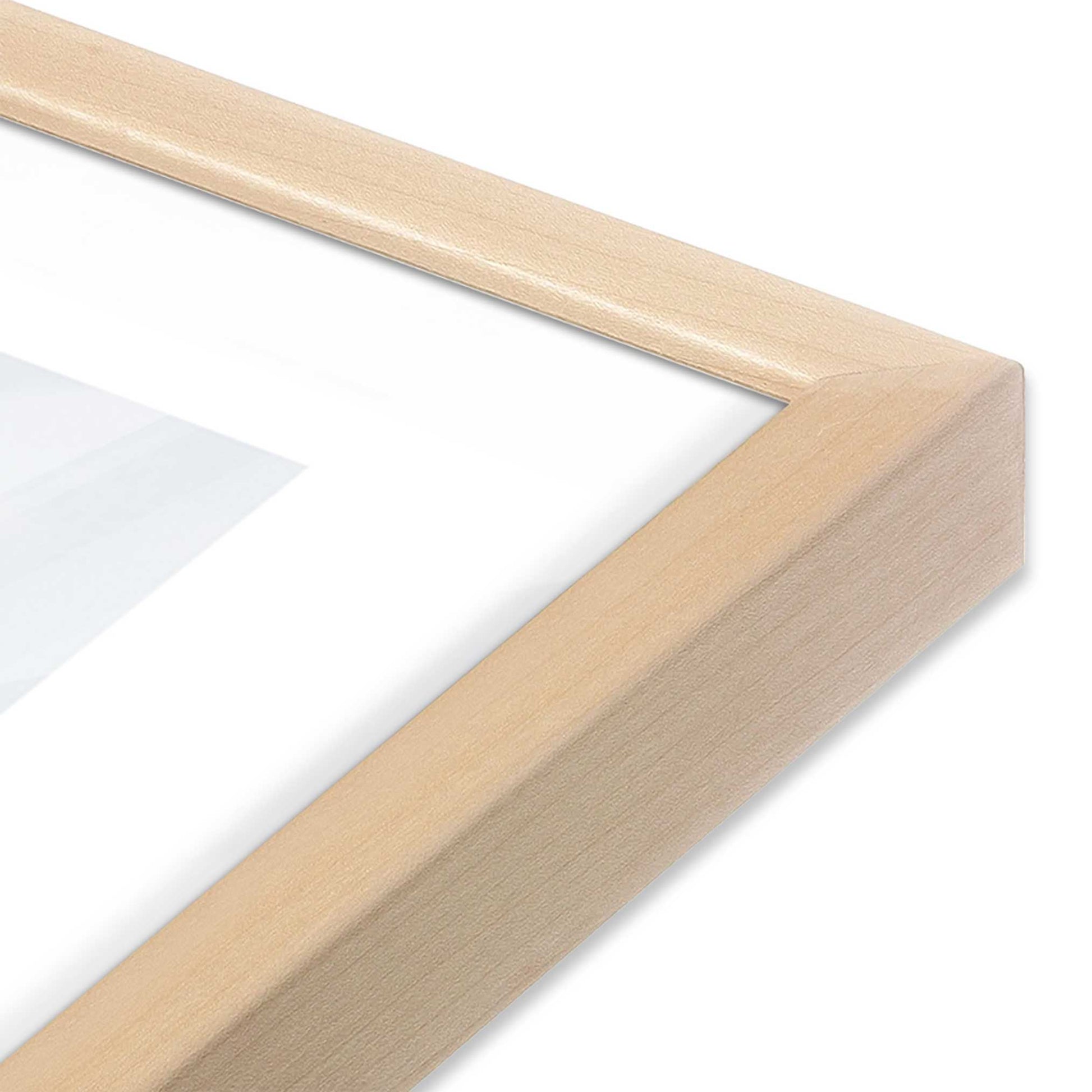 [Color:Raw Maple] Picture of art in a Raw Maple frame at an angle