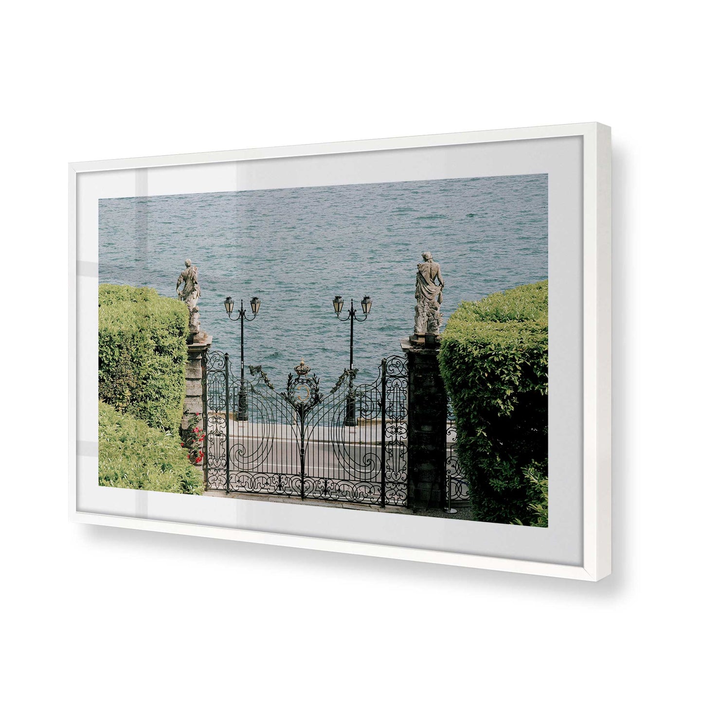 [Color:Opaque White] Picture of art in a Opaque White frame of the corner