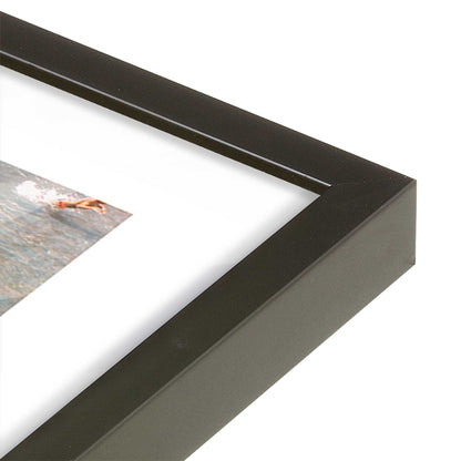 [Color:Satin Black] Picture of art in a Satin Black frame at an angle