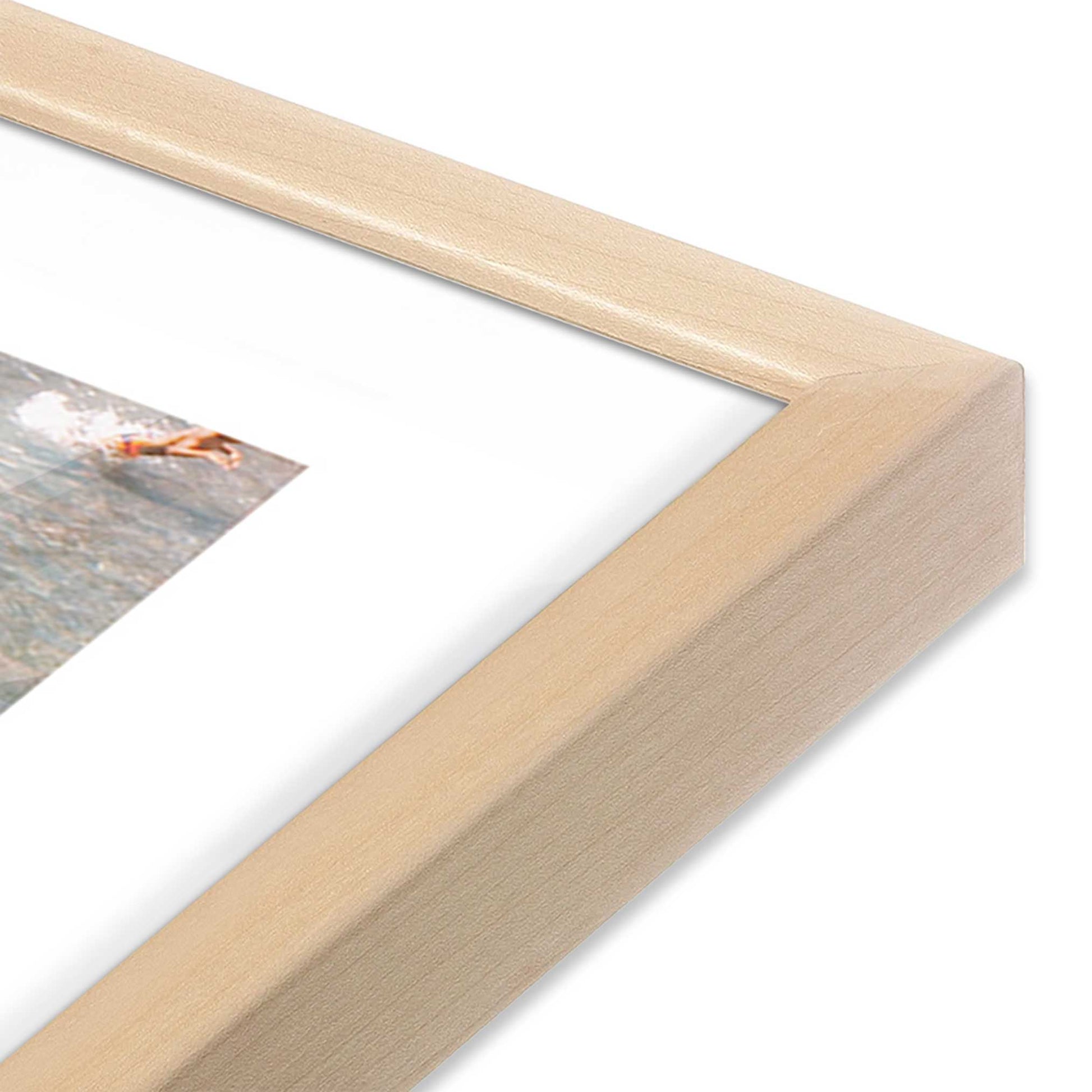 [Color:Raw Maple] Picture of art in a Raw Maple frame at an angle