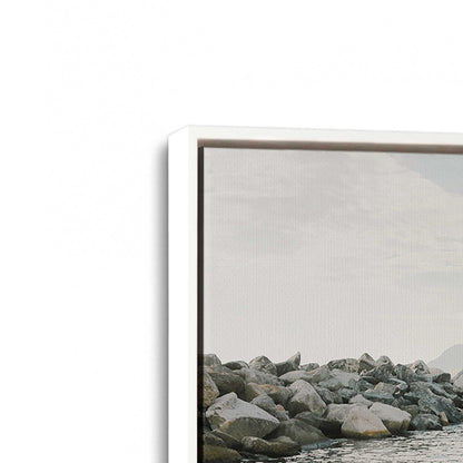 [Color:Opaque White] Picture of art in a White frame at an angle