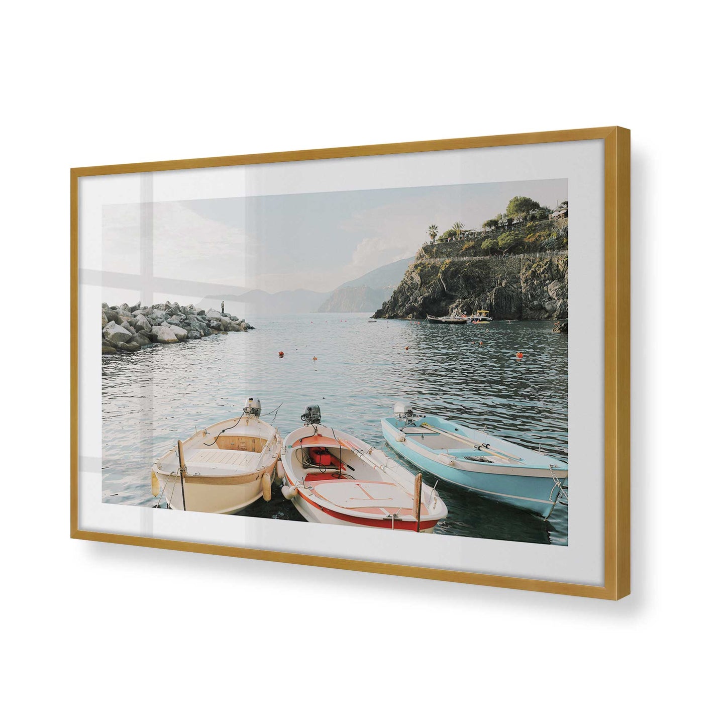 [Color:Polished Gold] Picture of art in a Polished Gold frame of the corner