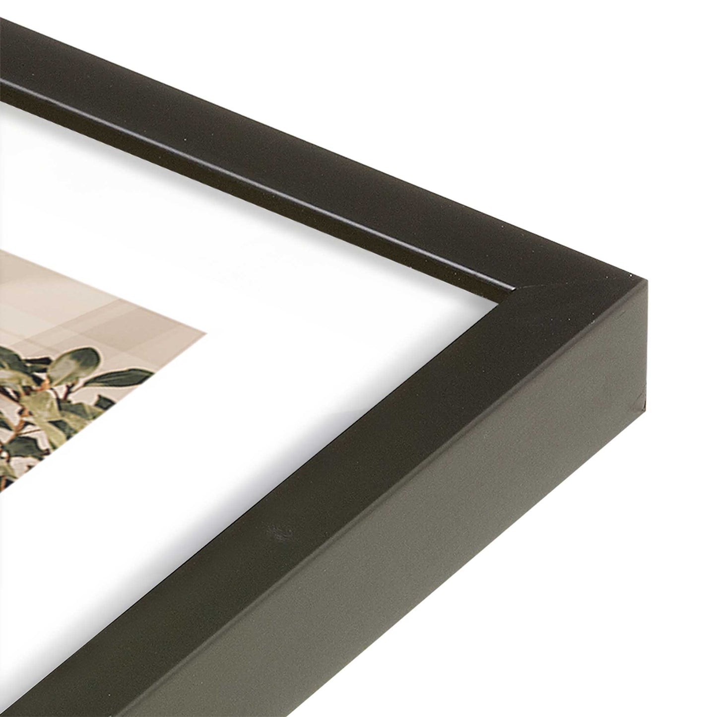 [Color:Satin Black] Picture of art in a Satin Black frame at an angle