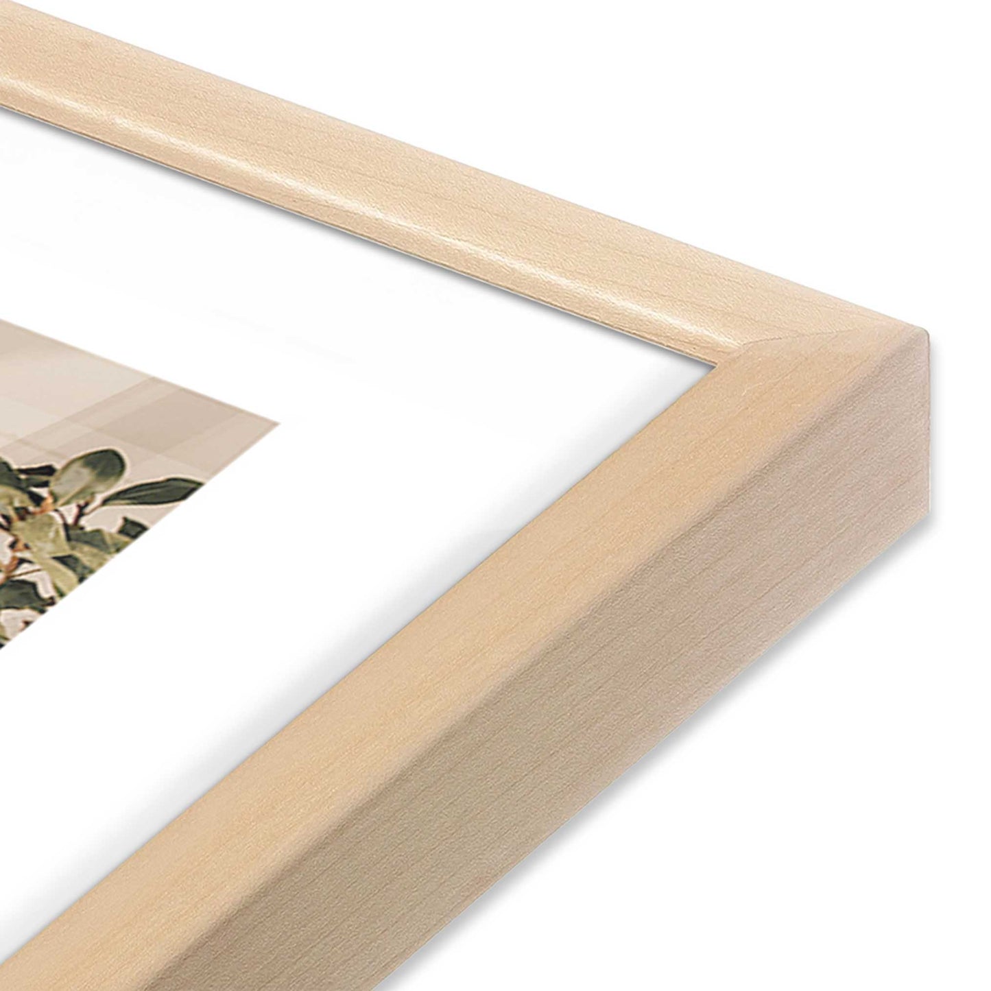 [Color:Raw Maple] Picture of art in a Raw Maple frame at an angle