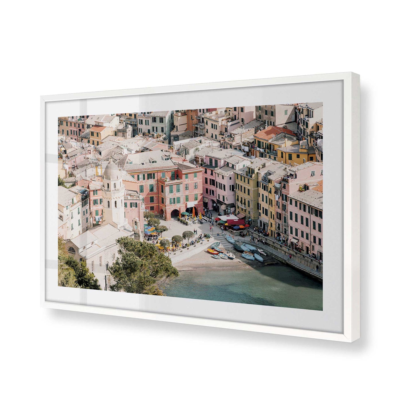 [Color:Opaque White] Picture of art in a Opaque White frame of the corner