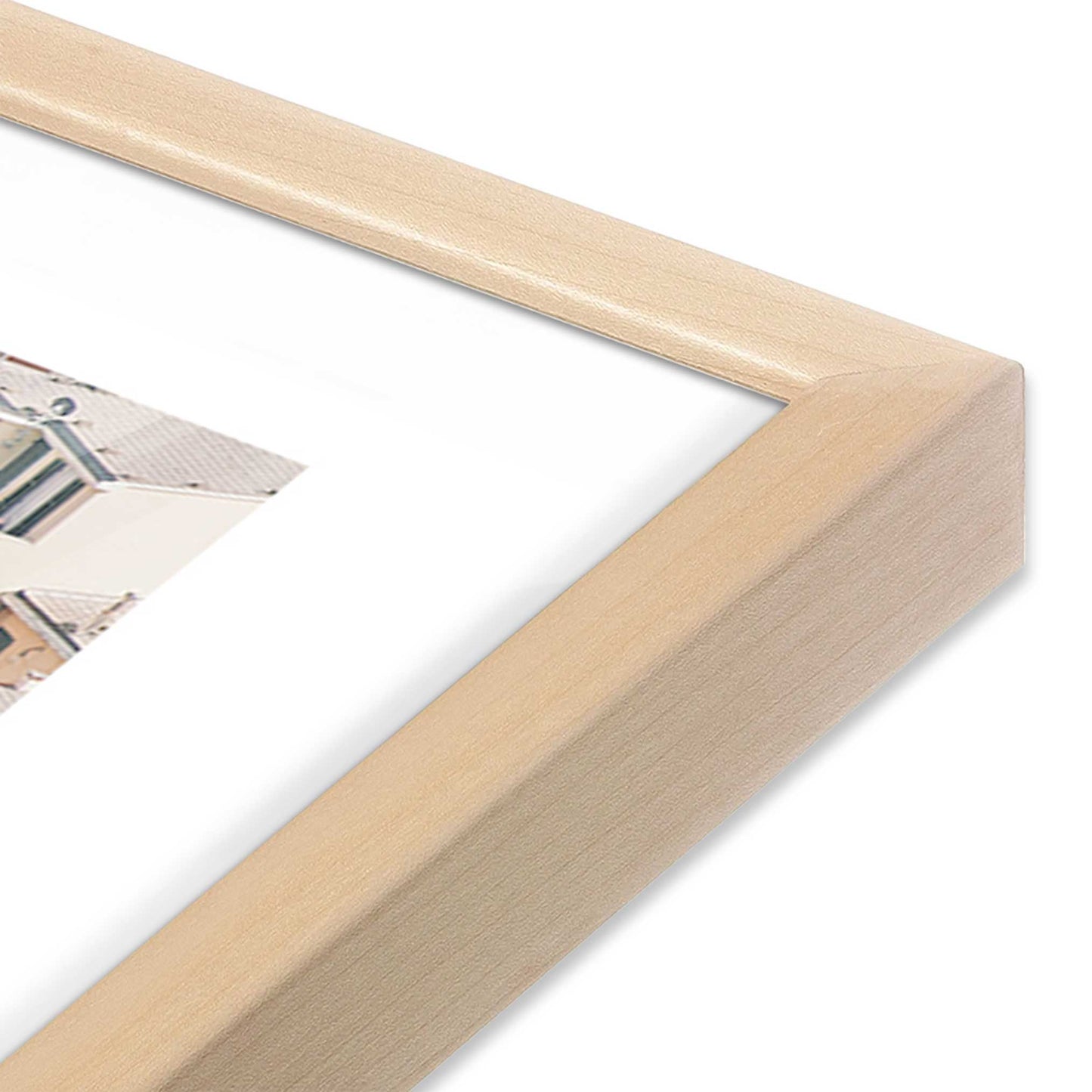 [Color:Raw Maple] Picture of art in a Raw Maple frame at an angle