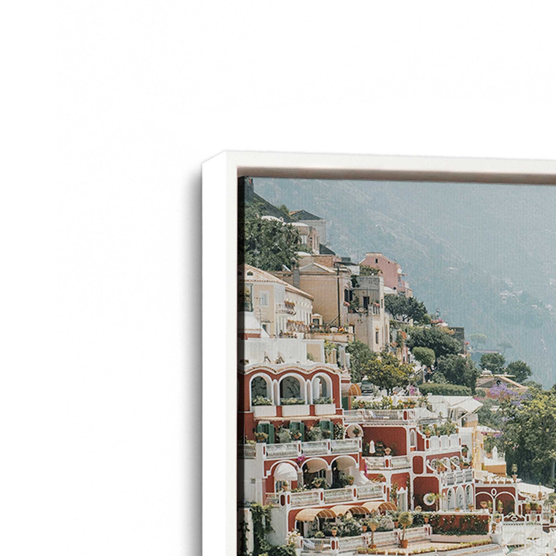 [Color:Opaque White] Picture of art in a White frame at an angle