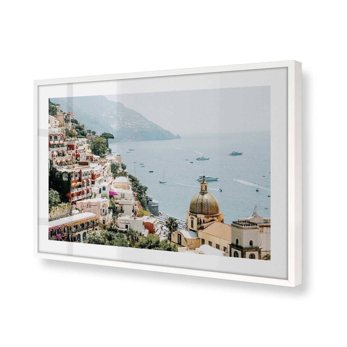 [Color:Opaque White] Picture of art in a Opaque White frame of the corner