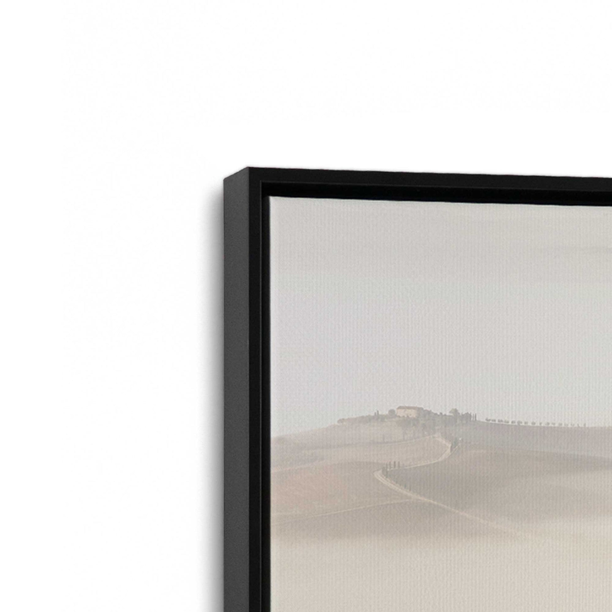 [Color:Satin Black] Picture of art in a Satin Black frame at an angle