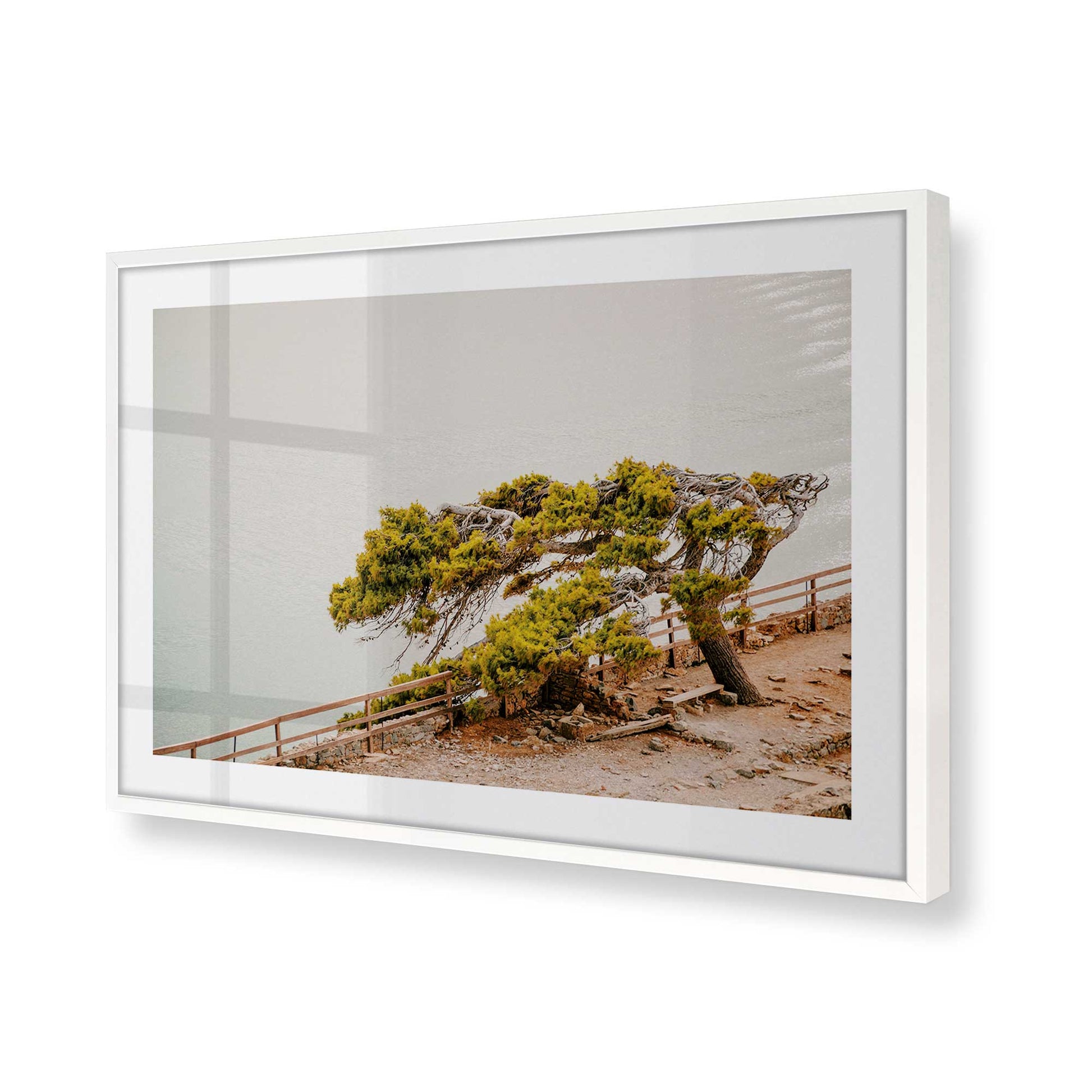 [Color:Opaque White] Picture of art in a Opaque White frame of the corner