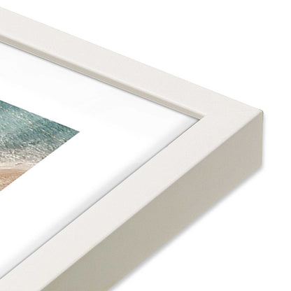 [Color:Opaque White] Picture of art in a Opaque White frame at an angle