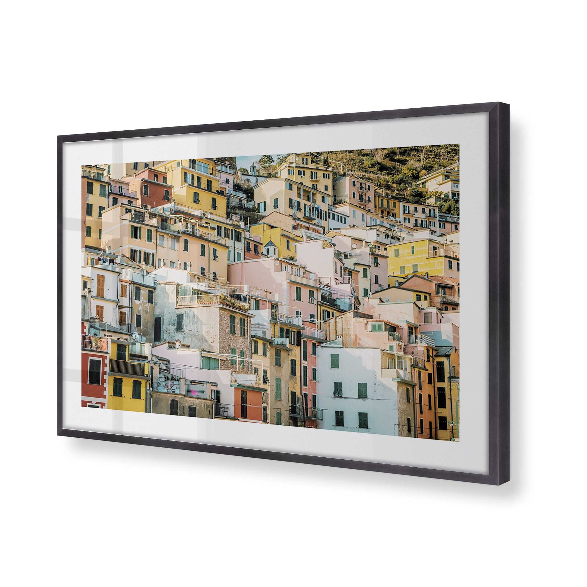 [Color:Weathered Zinc] Picture of art in a Weathered Zinc frame of the corner