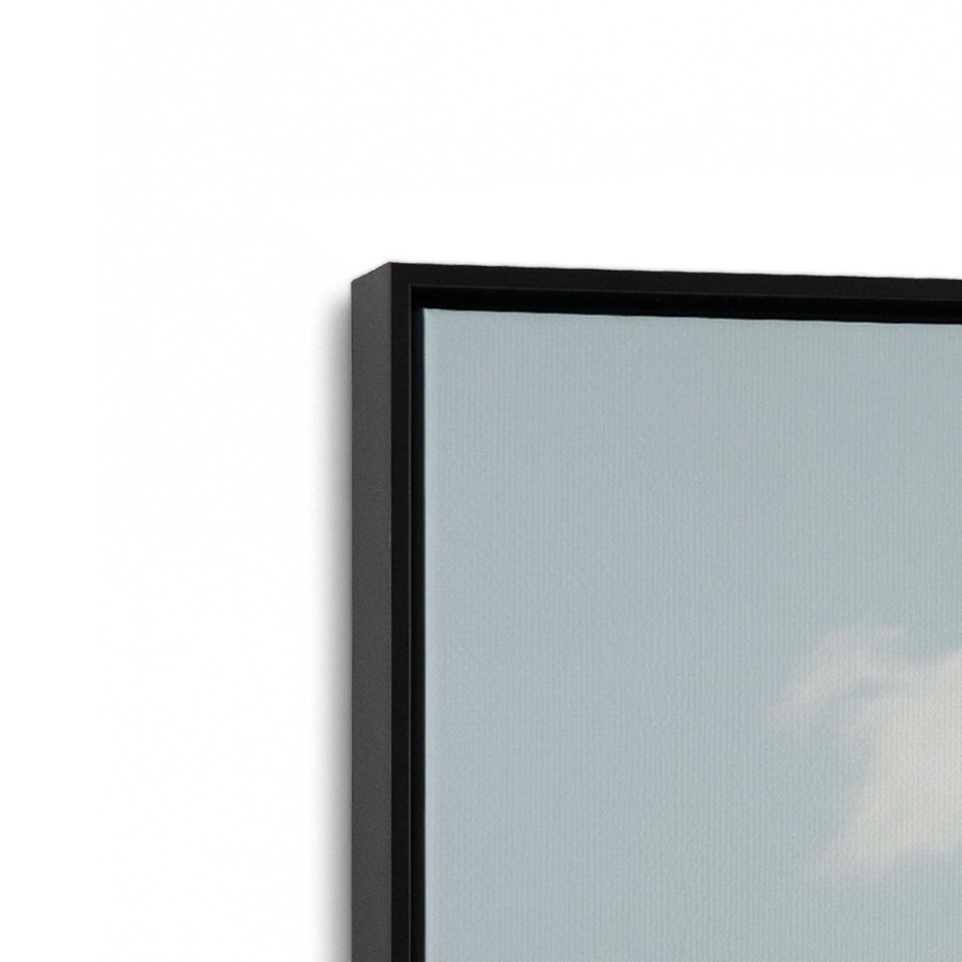 [Color:Satin Black] Picture of art in a Satin Black frame at an angle