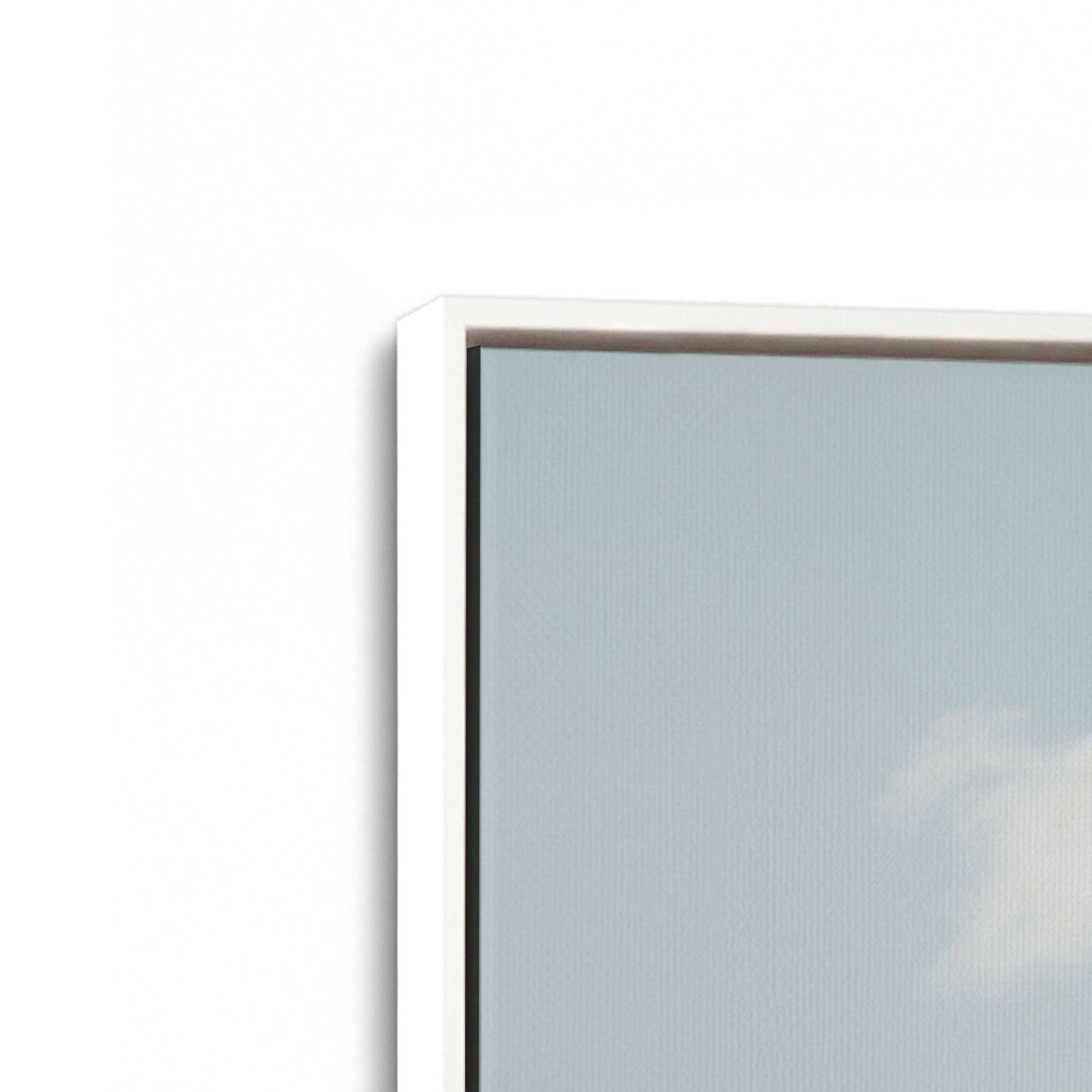 [Color:Opaque White] Picture of art in a White frame at an angle