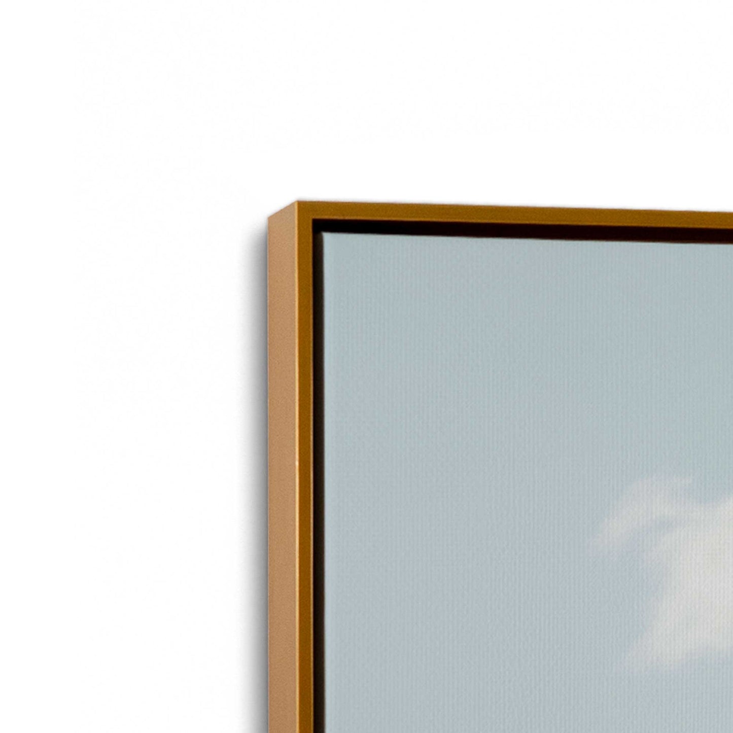 [Color:Polished Gold] Picture of art in a Polished Gold frame at an angle