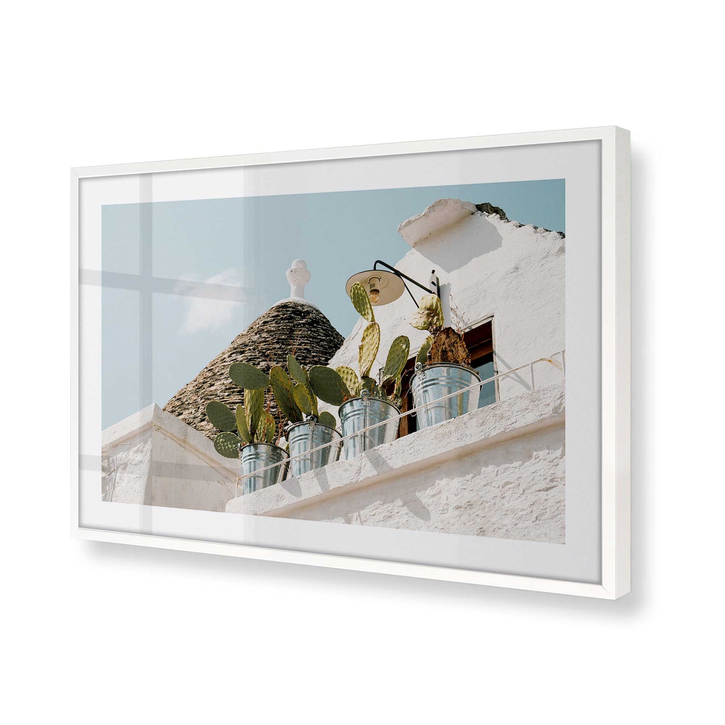 [Color:Opaque White] Picture of art in a Opaque White frame of the corner