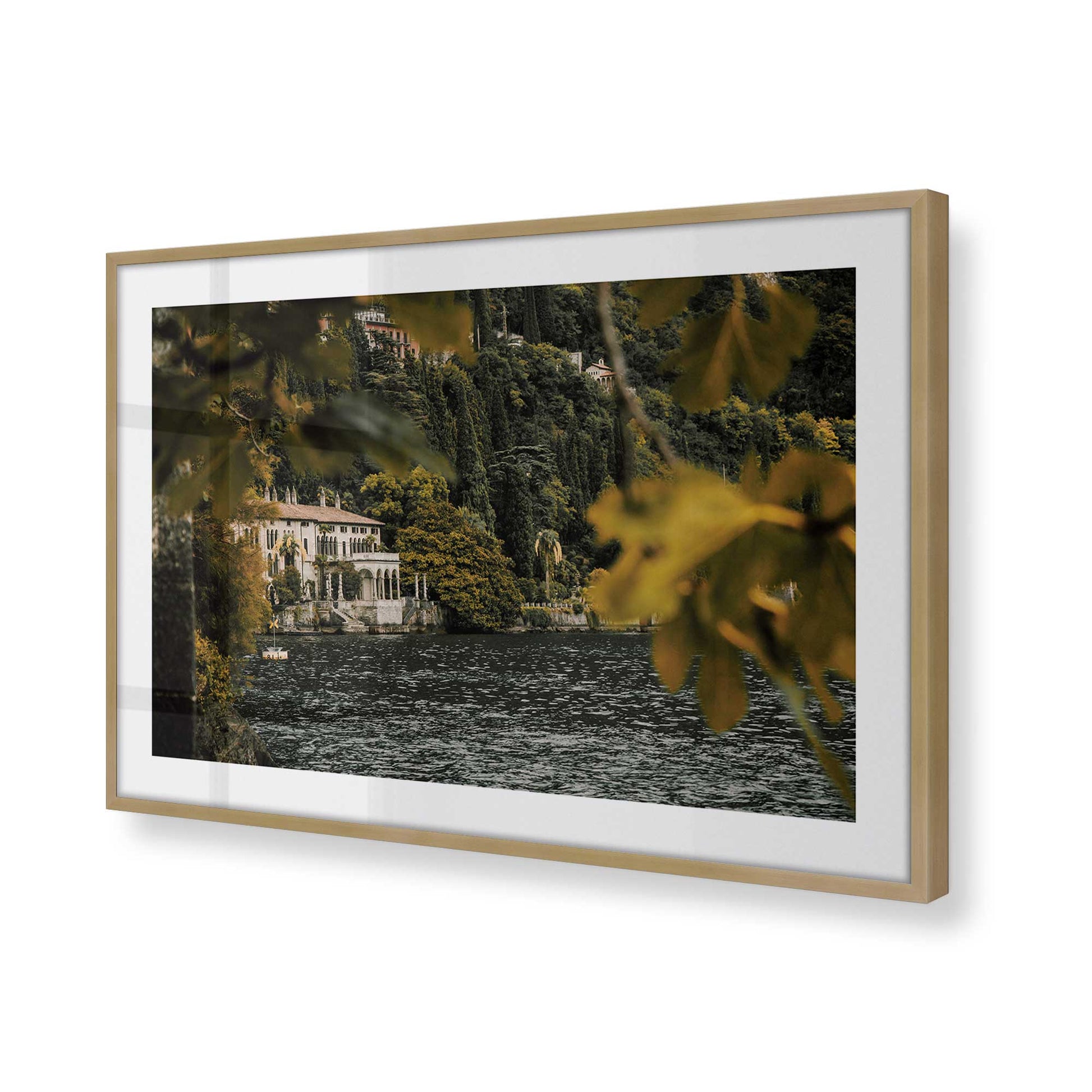 [Color:Brushed Gold] Picture of art in a Brushed Gold frame of the corner