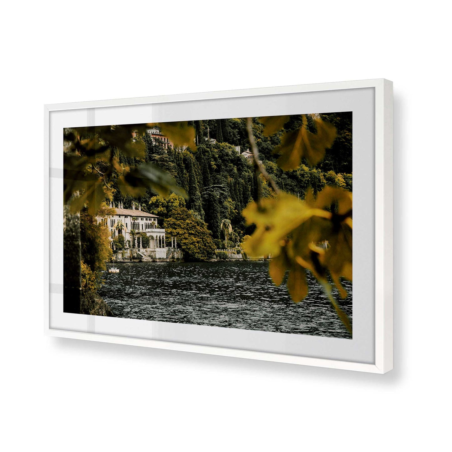 [Color:Opaque White] Picture of art in a Opaque White frame of the corner