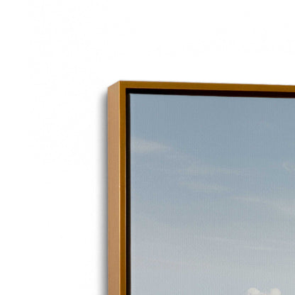 [Color:Polished Gold] Picture of art in a Polished Gold frame at an angle