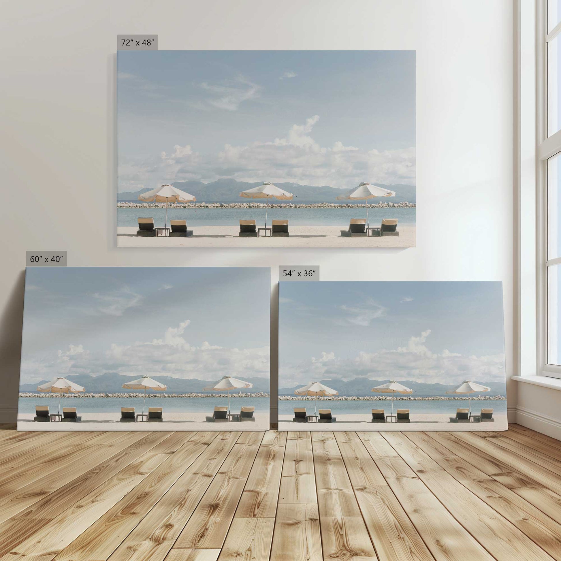 [Color:Stretched Canvas], Image showing the size comparisons