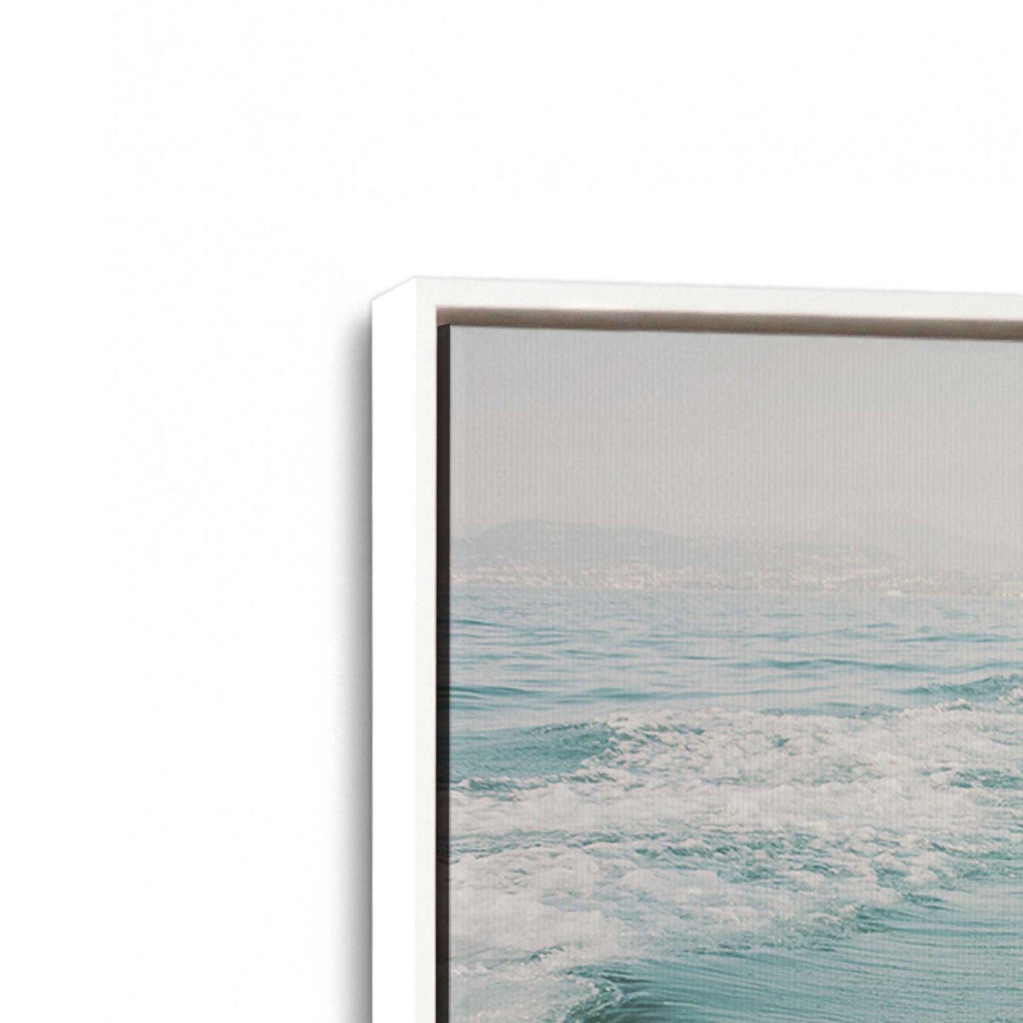 [Color:Opaque White] Picture of art in a White frame at an angle