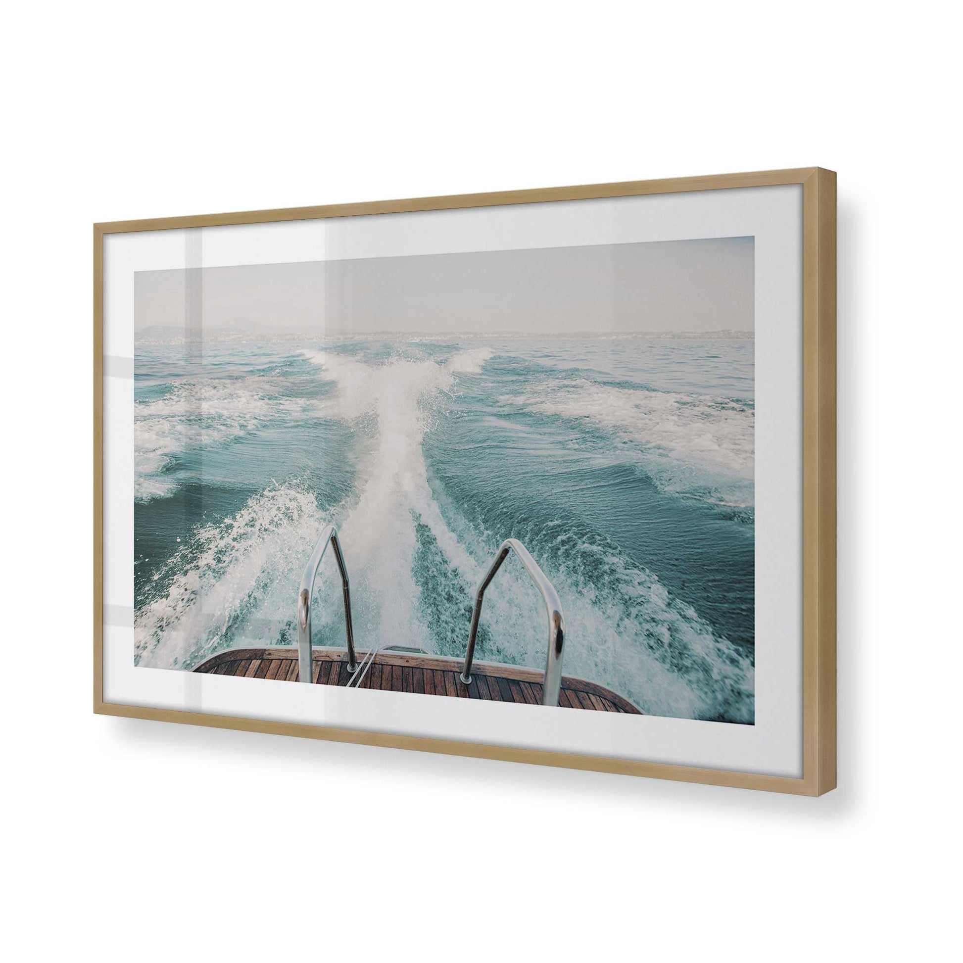 [Color:Brushed Gold] Picture of art in a Brushed Gold frame of the corner