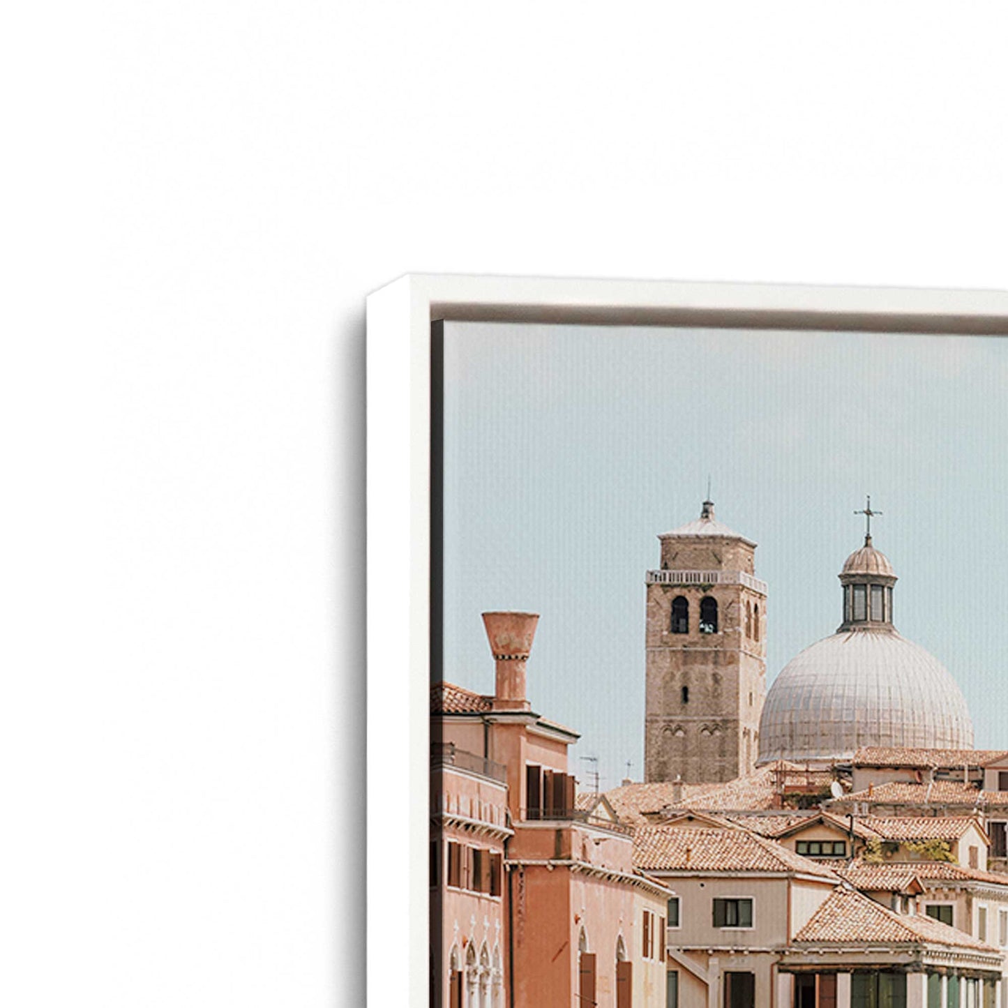 [Color:Opaque White] Picture of art in a White frame at an angle