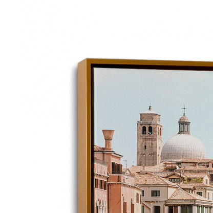 [Color:Polished Gold] Picture of art in a Polished Gold frame at an angle