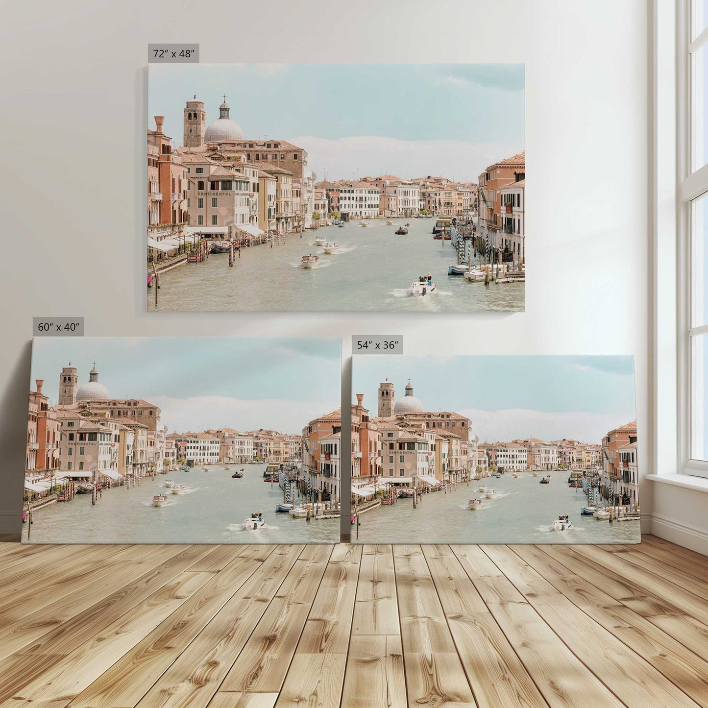 [Color:Stretched Canvas], Image showing the size comparisons